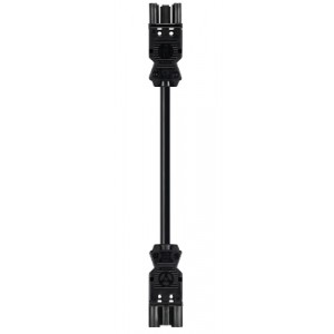 Соединитель GESIS GST18i3 K1BS 15 20SW, Кабельная сборка, оконеченная вилочным разъемом GST18i3, и розеточным разъемом GST18i3, 3 полюса, длина кабеля: 2 метра, сечение жил кабеля: 3х1,5 мм.кв., номинальное напряжение: 250V, номинальный ток: 16А, цвет разъема: черный, цвет кабеля: черный