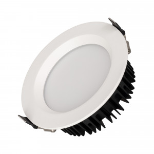 Светильник MS-MIST-BUILT-R187-21W Warm3000 (WH, 110 deg, 230V) 041612, Встраиваемый светильник даунлайт. Мощность 21 Вт, св. поток 1400 лм, 67 лм/Вт, тёплый 3000 K, CRI>90, угол 110°, напряжение питания 230 В. Белый круглый корпус из алюминия, экран PMMA, степень защиты IP54. Размер: диаметр 187 мм, высота 58 мм. Монтаж встр