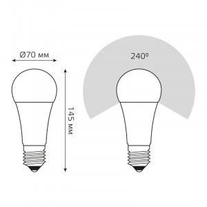 Лампа светодиодная Elementary 30Вт A67 грушевидная 3000К тепл. бел. E27 2320лм 73219