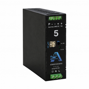 Источник питания AТМ-ИП/1AC/24DC/120Вт/5А, Источник питания, однофазный, 24VDC / 5А, 120W, диапазон входн. напр.: 85 - 280VAC / 85 - 380VDC; габариты (мм): 121,1x39x133,5, рабочая температура: от -40 до +85 град. цел., монтаж: на DIN рейку