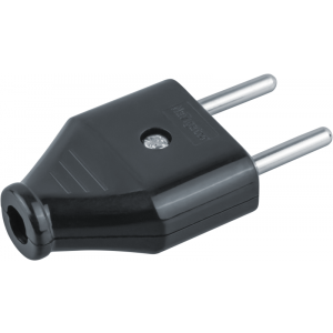 Вилка 61 714 NCA-PL07-6A-X-BL прямая без заземл. черн. Navigator 61714