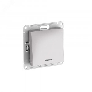 ATLASDESIGN 1-клавишный ВЫКЛЮЧАТЕЛЬ с подсветкой ,сх.1а, 10АХ, быстрозажимные клеммы,АЛЮМИНИЙ ATN000313S