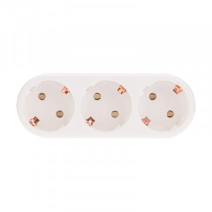 Разветвитель 3-м с заземл. 16А IP20 линейный бел. (уп.2шт) 11-1079-2