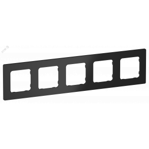 FLITE CLASSIC Рамка 5-местная РУ-5-К-ФлЧ черный IEK FI-M52-32-20-K02