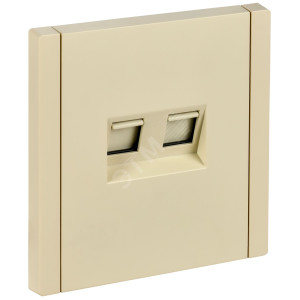FORTE&PIANO Розетка компьютерная двойная RJ45 кат.5E FP433 ваниль IEK FP-K20-1-K10