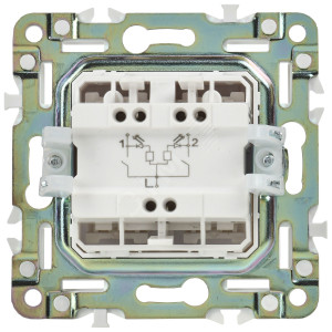 SKANDY Выключатель 2-клавишный с индикацией 10А SK-V09Bl черный IEK SK-V20-1-10-K02