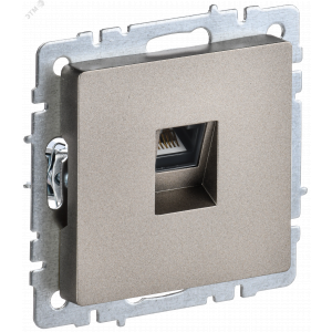 Розетка компьютерная СП RJ45 кат.5E BRITE РК10-БрШ шампань BR-K10-1-K37