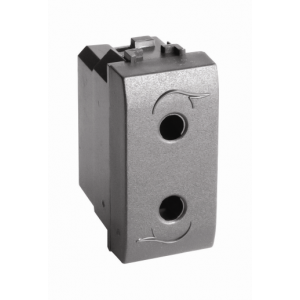 Электрическая розетка, черная, 1мод. 77491N