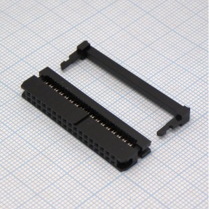 KLS1-204B-34-B, IDC разъем, розетка на плоский шлейф 34pin(2x17), шаг 2.00мм