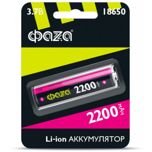 Аккумулятор 18650 3.7В Li-Ion 2200мА.ч без платы защиты 5004726