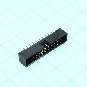 DS1014-20SF1B-B, IDC2 разъем, вилка на плату прямая двухрядная 20pin(2x10)., шаг 2.00мм