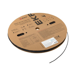 Термоусаживаемая трубка ТУТ нг 2/1 черная рулон PROxima tut-2-b