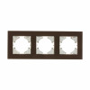 Рамка 3-местн. Ugra стекло корич. С1130-033