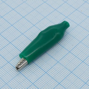 крокодил   8002 GREEN(1226), зажим типа крокодил
