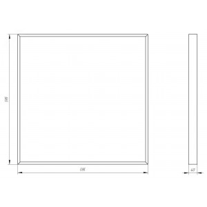 Светильник светодиодный SPO-910-1-65K-032 32Вт 6500К IP40/IP20 3360лм 595х595х40 ДВО рассеив. призма с проводом панель Б0046470