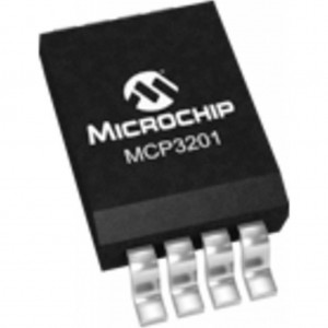 MCP3201-BI/SN, 12-ти разрядный последовательный  АЦП  одноканальный шина SPI