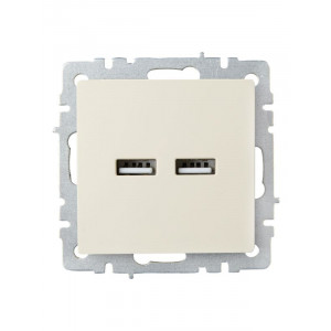 Розетка BRITE USB A+A 3.1А РЮ10-1-БрКр беж. BR-U21-D31-K10