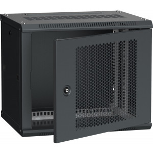 Шкаф LINEA W 9U 600x450 мм дверь перфорированная, RAL7035 LWR3-09U64-PF