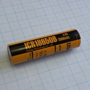 Аккумулятор 18х65мм ICR18650B, Аккумулятор литий-ионный (Li-Ion)