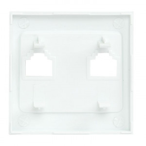 Валенсия лицевая панель розетки RJ-45 2-местная жемчуг EKF PROxima