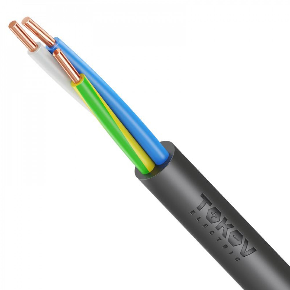 Изображение товара Кабель TOKOV ELECTRIC ВВГнг(А)-LS 3х1.5 ОК 0.66кВ для электросети