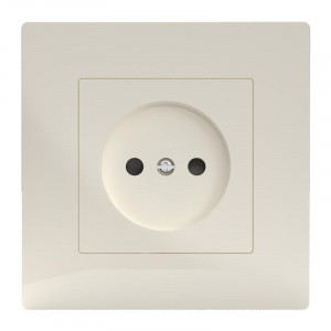 Розетка 1-м СП Pixel 16А IP20 без заземл. в сборе беж. TKE-PX-R1F-C02