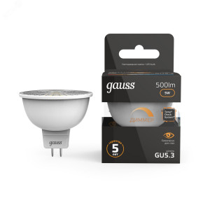 Лампа LED MR16 GU5.3-dim 5W 3000K диммируемая 101505105-D