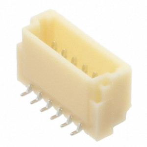BM06B-SRSS-TBT(LF)(SN), 1x6P SH 1 1мм вилка pIn 6 -25°C~+85°C 1A прямоугольный наконечник SMD,P=1мм  провод-плата / провод-провод соединитель