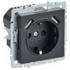 Розетка BRITE РЮш10-1-БрЧ 16А с USB A+A 2.1А с заземл. защ. шторки черн. BR-R14-16-U21-D21-K02