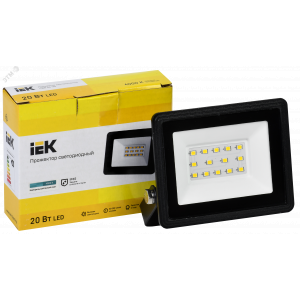 Прожектор светодиодный СДО 06-20 4000К IP65 черн. LPDO601-20-40-K02