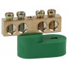 Шина NO-222-101-1 PE земля на одном угловом изоляторе ШНИ-6х9-4-У1-Зеленый Б0044150