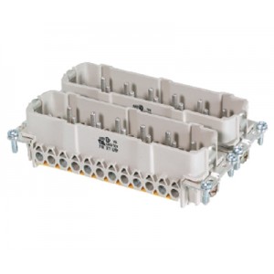 Вилочная контактная вставка 70.410.2040.0, Вилочная контактная вставка, винтовая фиксация, 20/2 полюсов + PE, типоразмер 24B, 400/690V, 16A, сечение обслуживаемых проводников 0,5-2,5 мм кв, тип покрытия контактов: олово,