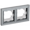BRITE Рамка 2-мест. IP44 РУ-2-БрС-44 сталь BR-M22-44-K46