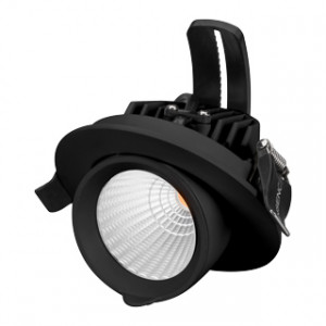 Светильник LTD-EXPLORER-R100-12W Warm3000 (WH, 38 deg) 024026, Встраиваемый поворотно-выдвижной светильник. Мощность 12 Вт, св. поток 890 лм, 74 лм/Вт, теплый 3000 K, CRI>90, угол 38°, напряжение питания 230 В. Белый круглый корпус из алюминия, экран стекло, степень защиты IP20. Угол поворота 350°, угол наклона 45°.