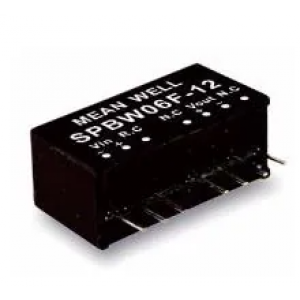 DPBW06F-12, Преобразователь DC/DC, 6Вт, Uвх=9…36В, Выход ±12В/±250мА, изоляция 1500В DC, корпус SIP8 21.8х9.2х11.1мм, -40°С…+85°С