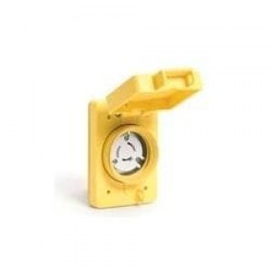 1301470168, Штепсельные вилки и розетки для сетей переменного тока L5-30R SNGL FLIP LID COVERPLATE