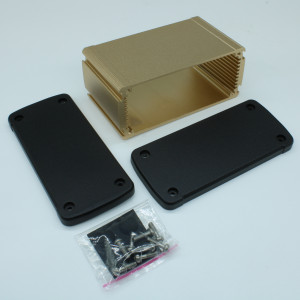 ALUG705GD060, Алюминиевый золотой корпус с черными торцевыми панелями