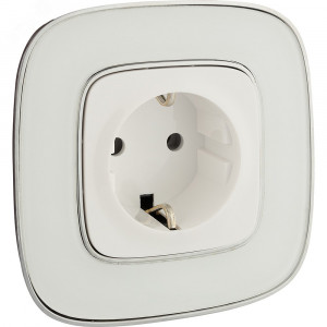 Розетка 1-м СП Valena Allure 16А IP2X 250В 2P+E 753721