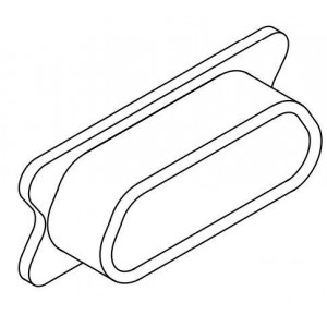 MD037RP, Соединители D-Sub стандарта Mil  Rugged Plug Dust Cover 37P 2 Row ESD