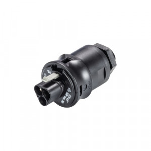 Вилочный разъем в панель RST20I3F S2 M03V SW, Вилочный разъем в панель, М16, IP68(69k), 3 полюса, пружинная фиксация провода, номинальные характеристики: 250V+РЕ, 20A, цвет: черный, серия RST Classic