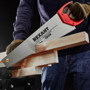 Ножовка по дереву Зубец 450мм, 7-8 TPI, каленый зуб 2D, двухкомпонентная рукоятка 12-8214