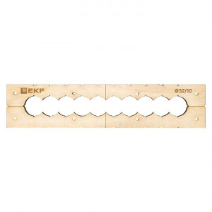 Шаблон для групповых отверстий c 10 отв. диам. 32 мм EKF Expert sh-d32-10