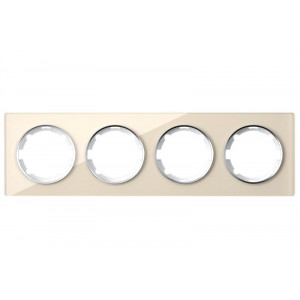 Рамка 4-м Garda горизонт. стеклянная беж. 2E52401301 2234932