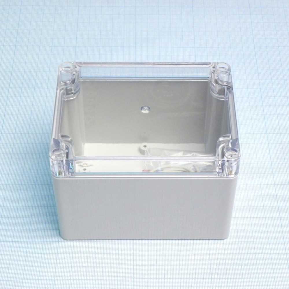 Изображение товара Герметичный корпус G221C светло-серый с прозрачной крышкой IP65