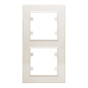 Рамка 2-м Karea вертикал. крем. 56010707