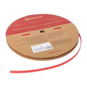 Термоусаживаемая трубка ТУТ нг 8/4 красная рулон PROxima tut-8-r