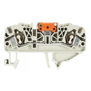 Клемма с размыкателем WKF 4 TKM/35, Клемма с ножевым размыкателем, тип фиксации провода: пружинный, номинальное сечение: 4 мм кв., 20A, 800V, ширина: 6 мм, цвет: серый, тип монтажа: DIN35