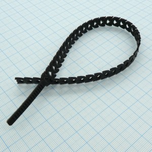 Стяжка 10*300мм черная, Стяжка кабельная универсальная Rapstrap. Температура эксплуатации – от -20 до +60 °С (без потери эластичности от -6 °С и выше). Материал – термопластичный полиуретан. IMT38068