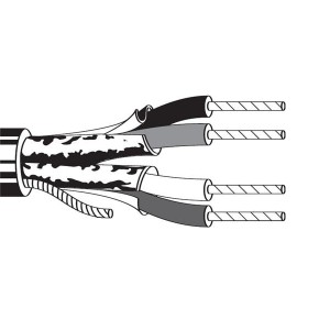 1325A 009500, Multi-Paired Cables 22AWG 2PR SHIELD 500ft SPOOL WHITE