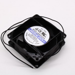 JA0825H2S0N-L, Вентилятор 220В AC, 1700-2050об/мин., 30.48м3/час, 80х80х25мм, подшипник скольжения, тип вывода - провод